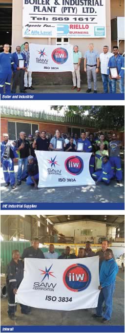 The SAIW Welding Fabricator Certification Scheme (ISO 3834)